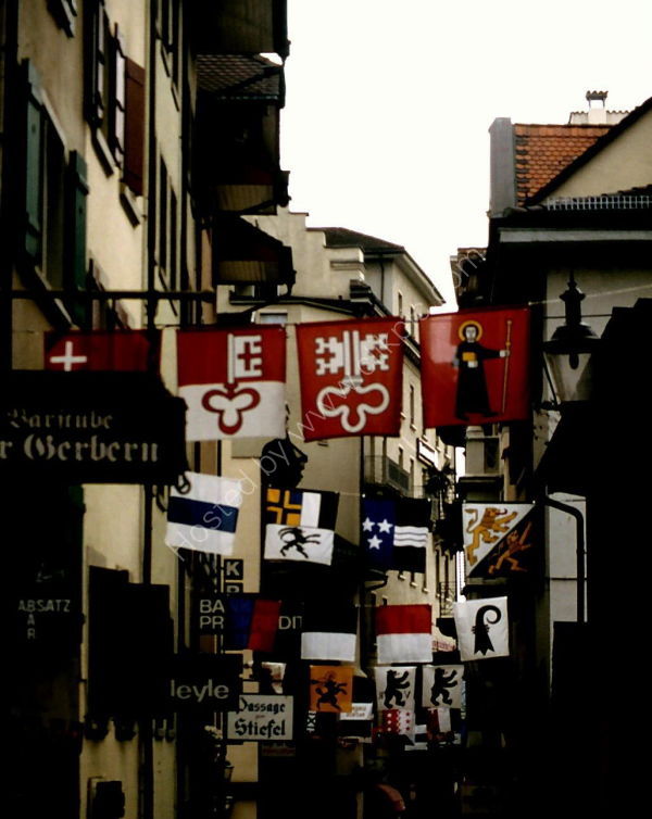 Flags in Street, Lucerne